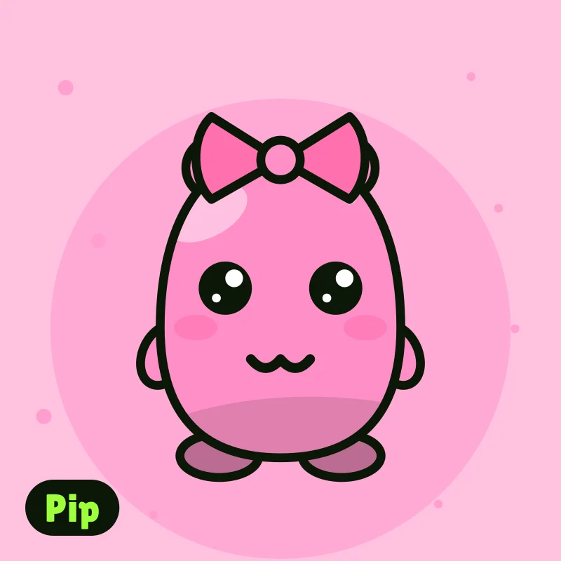 Pip, a sample Gubbi made in the Creator